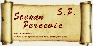 Stepan Perčević vizit kartica